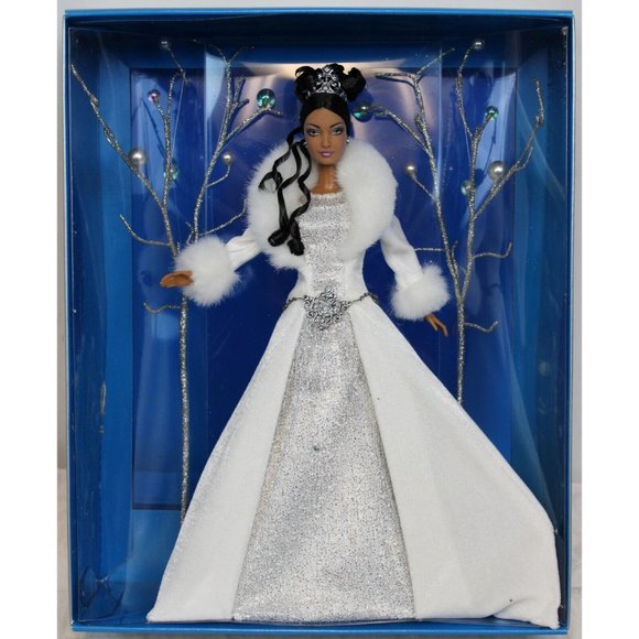 2003 Mattel Holiday Visions Barbie Doll Winter Fantasy Special Edition Glitter - Picture 2 of 11